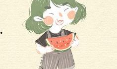 吃瓜少女q版,吃瓜少女Q版形象大揭秘