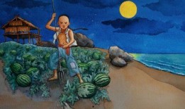 闰土书屋吃瓜,瓜田里的书香岁月