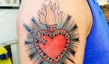 吃瓜纹身视频素材